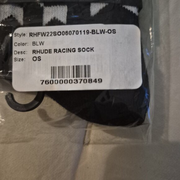 Rhude Black Racing Socks - Picture 9 of 9